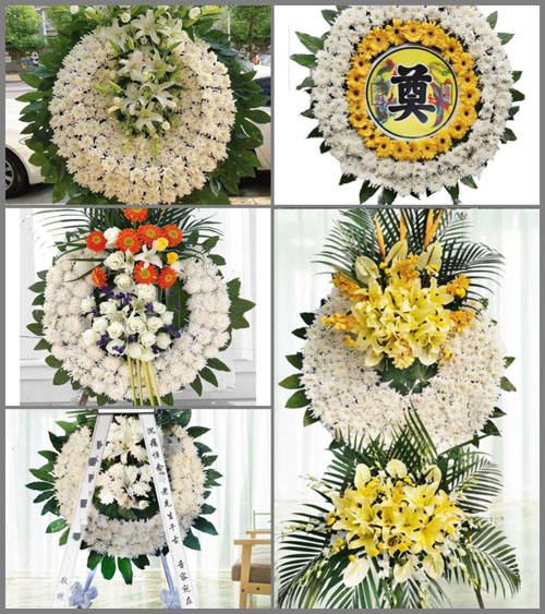 湖北孝感市大悟县黄站镇熊畈村花圈速递